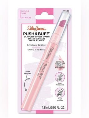 Nwt- sally hansen-  Push & Buff Oil-Infused Cuticle Eraser - Pink